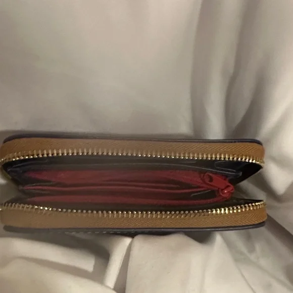 Dooney & Bourke Blue Leather Wallet with Gold Accents - Picture 3 of 14